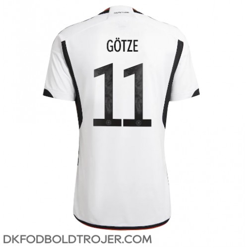 Billige Tyskland Mario Gotze #11 Hjemmebane Fodboldtrøjer VM 2022 Kortærmet